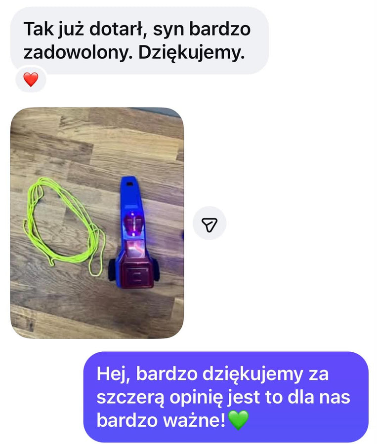 Zrzut ekranu od klienta